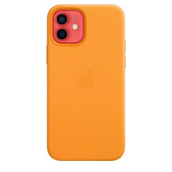 Funda MagSafe Cuero iPhone 12 Naranja