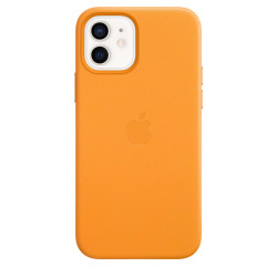 Funda MagSafe Cuero iPhone 12 Naranja