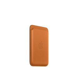 Cartera Cuero MagSafe iPhone Ocre