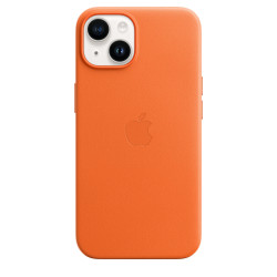 Funda MagSafe Cuero iPhone 14 Naranja