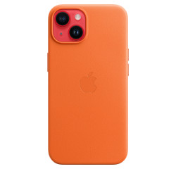 Funda MagSafe Cuero iPhone 14 Naranja