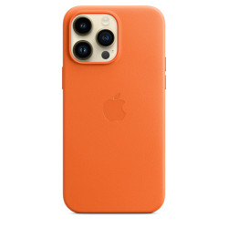 Funda Cuero iPhone 14 Pro Max Naranja