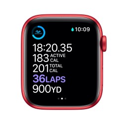 Watch 6 GPS 44 Aluminio Rojo