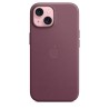 Funda tejido fino iPhone 15 Burdeos