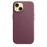 Funda tejido fino iPhone 15 Burdeos