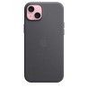 Funda tejido fino iPhone 15 Plus Negro