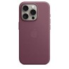 Funda tejido fino iPhone 15 Pro Burdeos