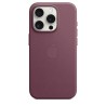 Funda tejido fino iPhone 15 Pro Burdeos