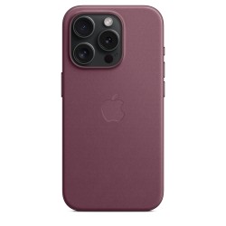 Funda tejido fino iPhone 15 Pro Burdeos