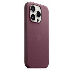 Funda tejido fino iPhone 15 Pro Burdeos