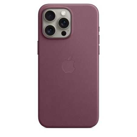 Funda tejido fino iPhone 15 Pro Max Burdeos