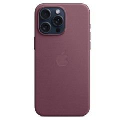 Funda tejido fino iPhone 15 Pro Max Burdeos